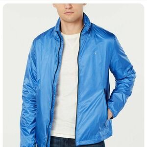 Calvin Klein Cayman Blue Lightweight Ripstop Jacket Mens NEW